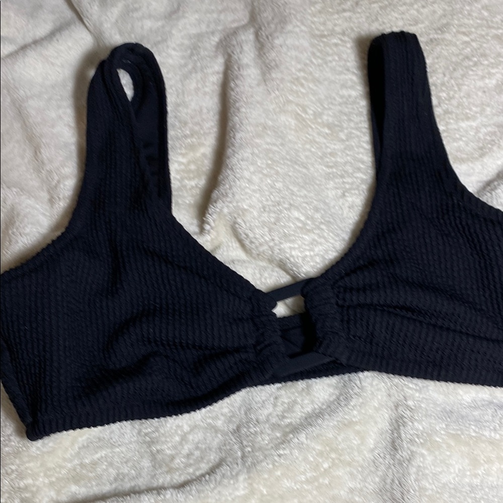 Aerie Real Good Scoop Textured Bikini Top